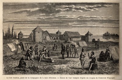Fort Youkon, dans le golfe de Norton, Alaska, fondé en 1847, un établissement de la Compagnie de la Baie d
