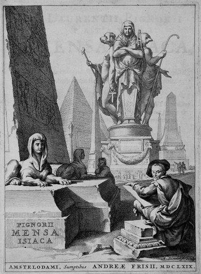 Frontispice de « Mensae Isiaca » (qui donne le sens des rites sacrés chez les Égyptiens) - Unknown artist