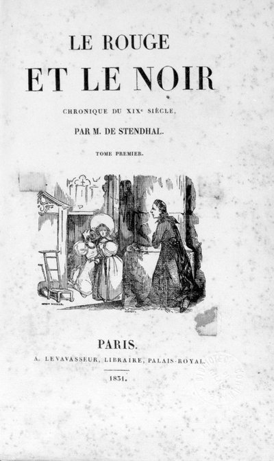 Frontispice de "Le Rouge et le Noir" de Stendhal - Unknown artist