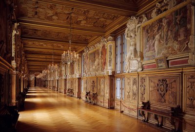 Galerie François Ier au château de Fontainebleau : boiseries et peintures murales du XVIe siècle - Unknown artist