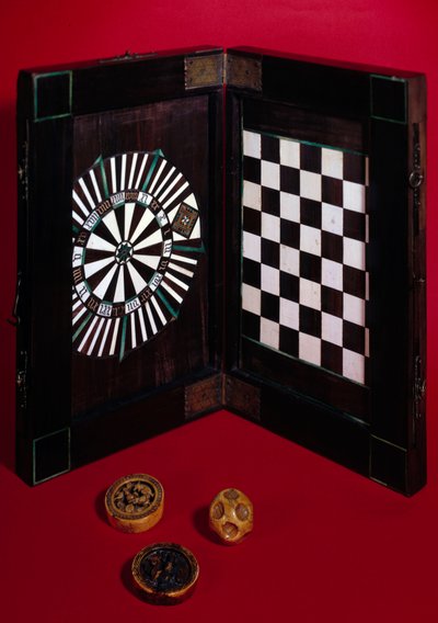 Boîte de jeu en noyer, ivoire et ébène. Fin du XVe siècle Paris, Musée national du Moyen Âge, Thermes de Cluny - Unknown artist