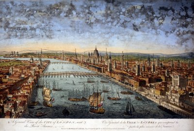 Vue générale de la ville de Londres incluant la partie la plus proche de la Tamise. 1800. - Unknown artist