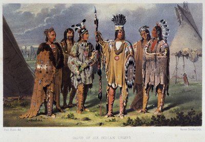 Groupe de six chefs indiens - Unknown artist