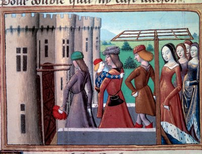 Guerre de Cent Ans : le dauphin et futur roi Charles VII retourne à Paris après avoir fui à Bourges lors de la guerre civile entre Armagnacs et Bourguignons en juin 1418. Miniature des « Vigilles du roi Charles VII » de Martial d