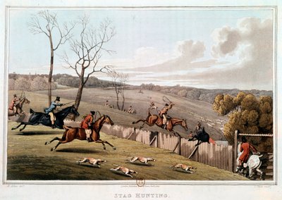 Chasse en Angleterre. Lithographie du 19ème siècle. Paris, B.N. - Unknown artist