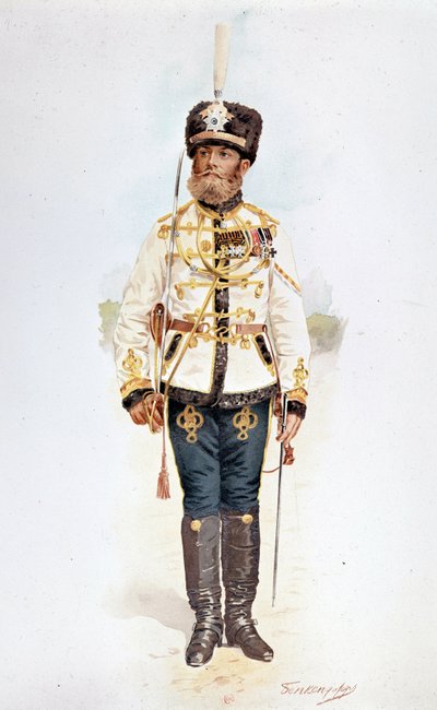 Hussard de la garde russe sous Nicolas II - Unknown artist