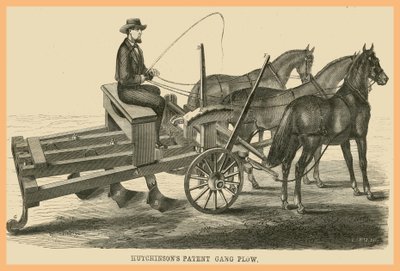 Hutchinson Patent Gang Plow - Unknown Artist