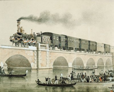 Inauguration du pont sur la lagune de Venise pour relier la ville au continent - Unknown artist