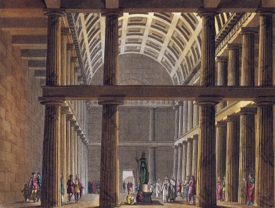 Intérieur du Parthénon - Statue de la déesse Athéna (Minerve) à l