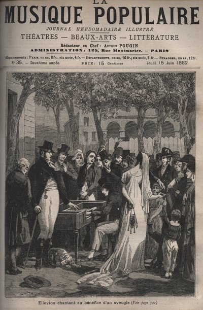 Jean Elleviou, chanteur, comédien et librettiste français (1769-1842) chantant au profit d