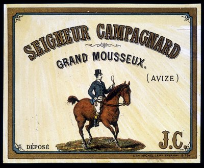 Étiquette de "Lord Campagnard - Grand pétillant" (Avize), sd. 19e siècle - Unknown artist