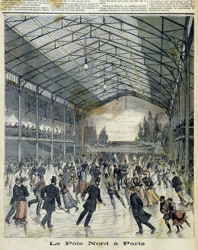 Le Pôle Nord à Paris : Parisiens patinant - dans "Le Petit Journal", nov. 1892 - Unknown artist