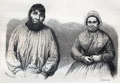 Les époux Dumollard (Martin Dumollard (1810-1862) et sa femme complice Marie Anne Martinet (1814-1875) - Unknown artist