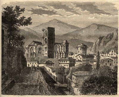 Lodève - Hérault - France - gravure dans "PATRIE" - DESCRIPTION PICTURESQUE DE LA FRANCE EN 6 VOLUMES PAR LUCIEN HUARD - fin du 19ème siècle - Unknown artist
