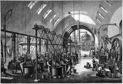 Ateliers principaux de la grande raffinerie de sucre de Launay, propriété de M. Cedard à Nantes en 1864. - Unknown artist