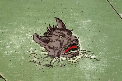 Monstre marin avec une tête de démon. (détail) - Unknown artist