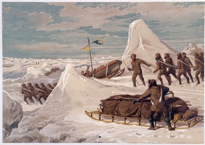 Hommes et traîneaux - dans « Les rivages de la mer polaire, récit d