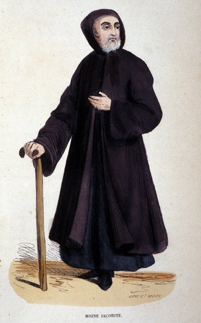 Moine Jacobite. Gravure d