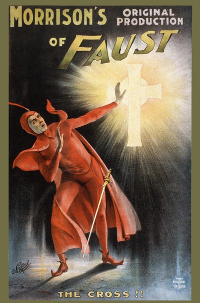 Production originale de Faust par Morrison - la croix ! - affiche pour une pièce sur Faust : « la Croix » - Unknown artist