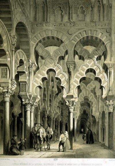 Chapelle mozarabe dans la Cathédrale de Cordoue (ancienne mosquée) - dans "Espagne artistique et monumentale des sites et monuments célèbres d