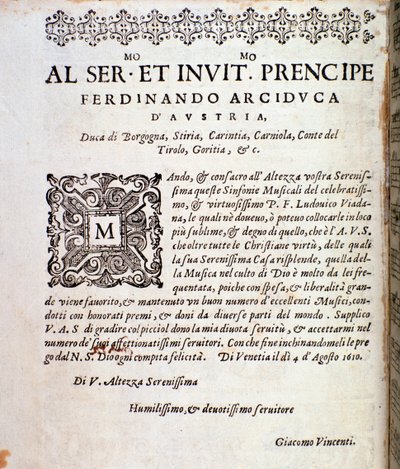 Page de dédicace à Ferdinand d