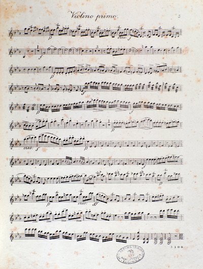 Page de partition musicale de l