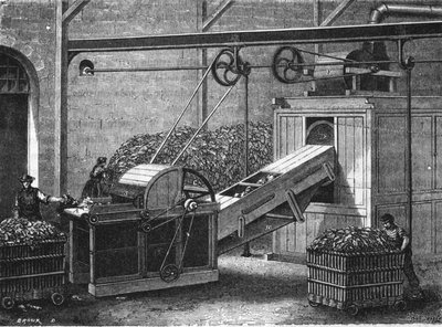 Fabrication du papier au 19ème siècle - Unknown artist