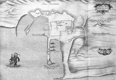 Plan de Rhodes (Rodos) - dans « Voyage de levant fait par ordre du roi en l