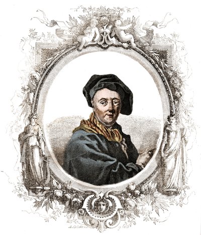 Portrait de Carle Van Loo (1705-1765) peintre français. - Unknown artist