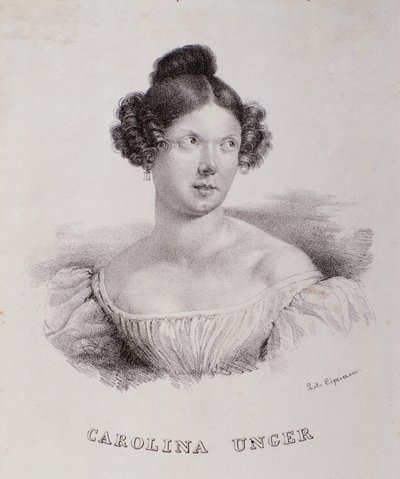 Portrait de Caroline Ungher (Unger) (gravure) - Unknown artist