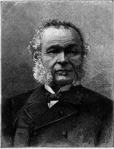 Portrait de Charles Adolphe Wurtz (1817-1884), chimiste et enseignant français. Gravure dans « Nature. Revue des sciences et de ses applications aux arts et à l