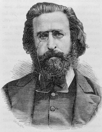 Portrait de Charles Théophile Ferré (1845 - 1871). Gravure de la fin du 19ème siècle dans « Histoire de France » de H. Martin. - Unknown artist