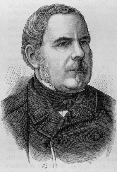 Portrait du Comte Napoléon Daru (? - 1889). Gravure de la fin du XIXe siècle dans "Histoire de France" par H. Martin - Unknown artist