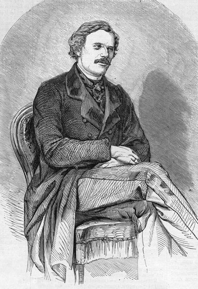 Portrait de Daniel Dunglas Home (1833-1886) médium écossais. - Unknown artist