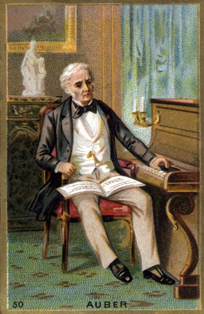 Portrait de Daniel François Esprit Auber (1782-1871), compositeur français. Chromolithographie du XIXe siècle. - Unknown artist