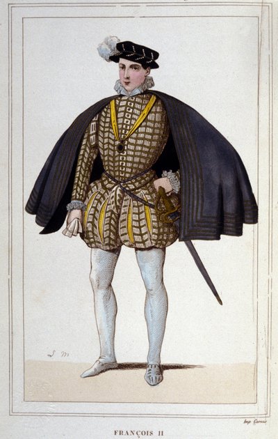 Portrait de François II (1544 - 1560), Roi de France gravure de 1830 - Unknown artist