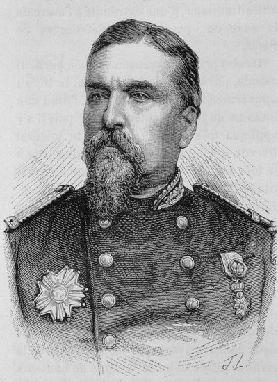 Portrait du Général Ducrot (1817 - 1882). Gravure de la fin du XIXe siècle dans "Histoire de France" par H. Martin - Unknown artist