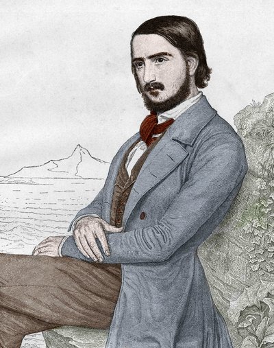 Portrait de Georges (Georg) Herwegh (1817-1875), poète allemand, d