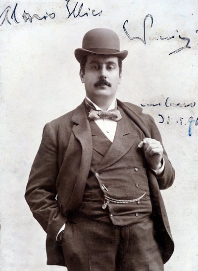 Portrait de Giacomo Puccini en 1896 (1858-1924), compositeur italien - Unknown artist