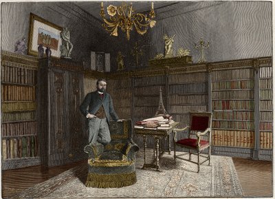 Portrait de Gustave Eiffel (1832-1923), ingénieur français en 1892 dans son bureau. - Unknown artist