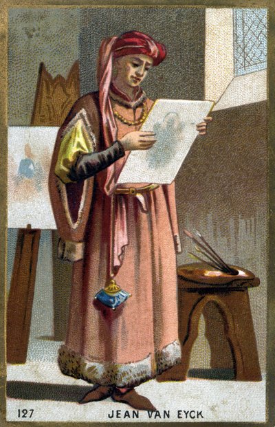 Portrait de Jan Van Eyck (1390 -1441) peintre flamand - Unknown artist