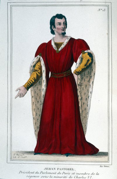Portrait de Jehan Pastorel, Président du Parlement de Paris et membre de la régence sous la minorité de Charles VI - Unknown artist
