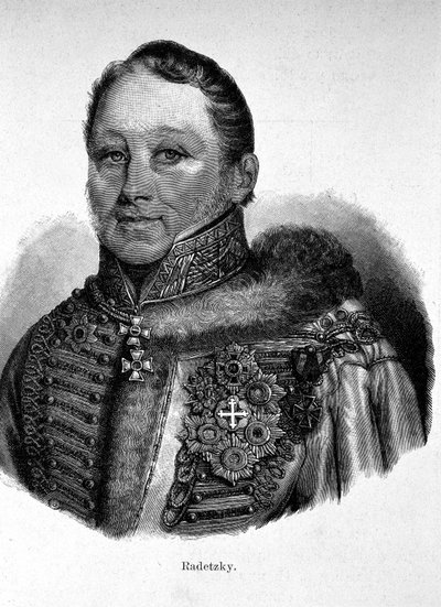 Portrait de Joseph Radetzky, Comte von Radetz (1766 - 1858), Feld-maréchal autrichien - Unknown artist