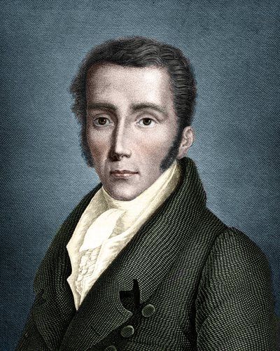Portrait de Joseph von Fraunhofer (1787-1826) opticien et physicien allemand, fondateur de la spectroscopie. - Unknown artist