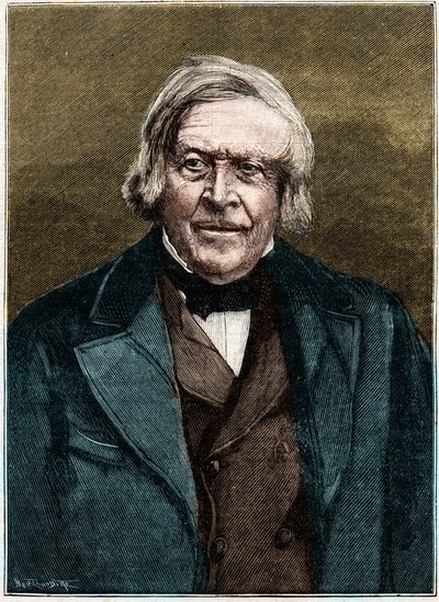 Portrait de Jules Michelet, historien et écrivain français (1798 - 1874). - Unknown artist