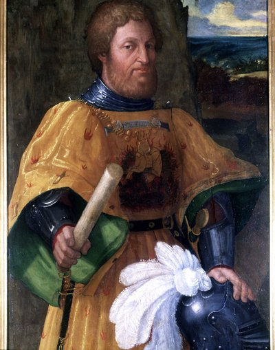 Portrait de Marcoantonio Colonna, général ayant participé à la bataille de Lépante en 1571. Peinture de l