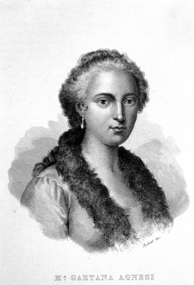 Portrait de Maria Gaetana AGNESI (1718-1799). Philosophe polyglotte italienne. - Unknown artist