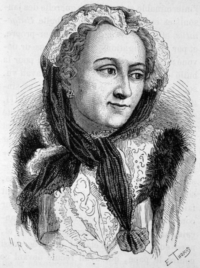 Portrait de Marie Leszczynska (1703 - 1768). Gravure de la fin du XIXe siècle dans "Histoire de France" par H. Martin - Unknown artist