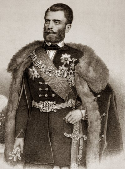 Portrait de Michel III Obrenovic 1823-1868 Prince de Serbie - Mihailo Obrenovic III Prince de Serbie - Unknown artist