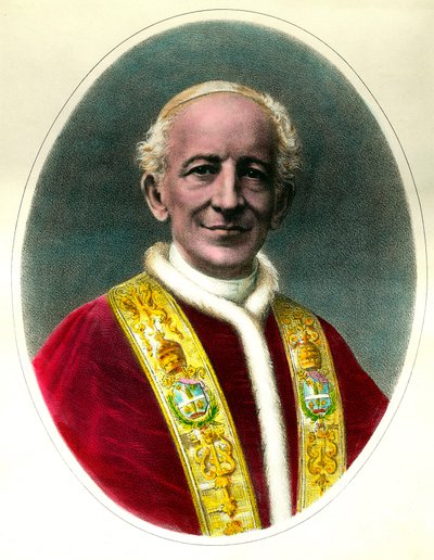 Portrait du pape Léon XIII élu en 1878 et décédé en 1903 - Unknown artist